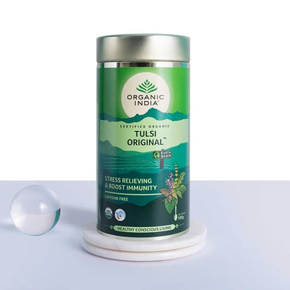 Organic India Organic India Tulsi Original Tea Tin packet - PUSHMYCART