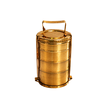 Mahita Collections Brass Miniature Tiffin Box