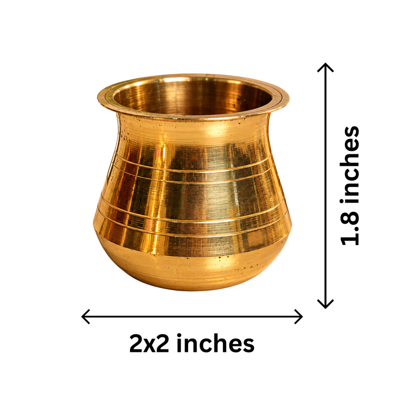 Mahita Collections Brass Lota Pital Kalash Traditional Water Pot 38g