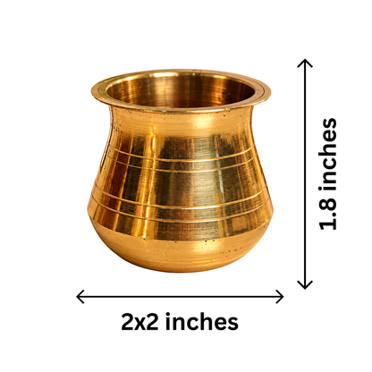 Mahita Collections Brass Lota Pital Kalash Traditional Water Pot 38g