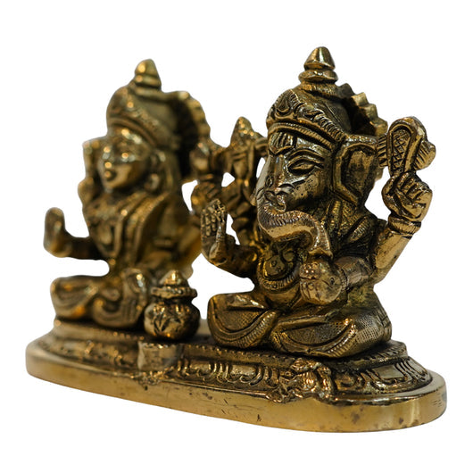 Brass Lakshmi Ganesh Murti for Worship 930g