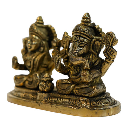 Brass Lakshmi Ganesh Murti for Worship 930g