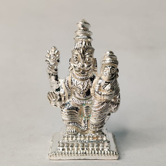 Pure Silver Lakshmi Narasimha Idol Small 36.9g - PUSHMYCART