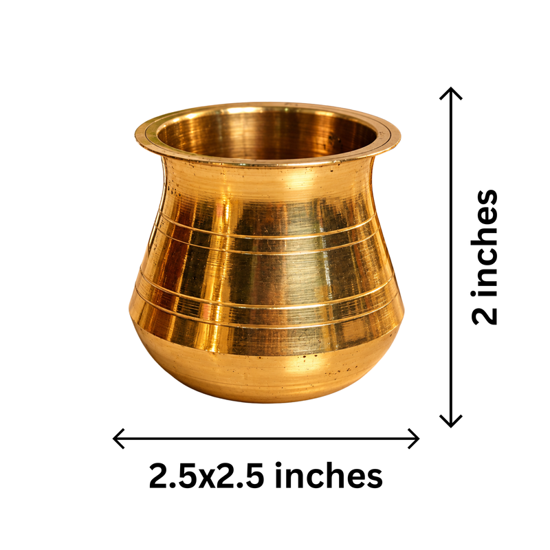 Mahita Collections Brass Lota Kalash for Pooja 60g