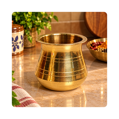 Mahita Collections Traditional Brass Lota for Home Temple 150g
