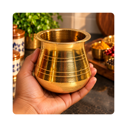 Mahita Collections Traditional Brass Lota for Home Temple 150g