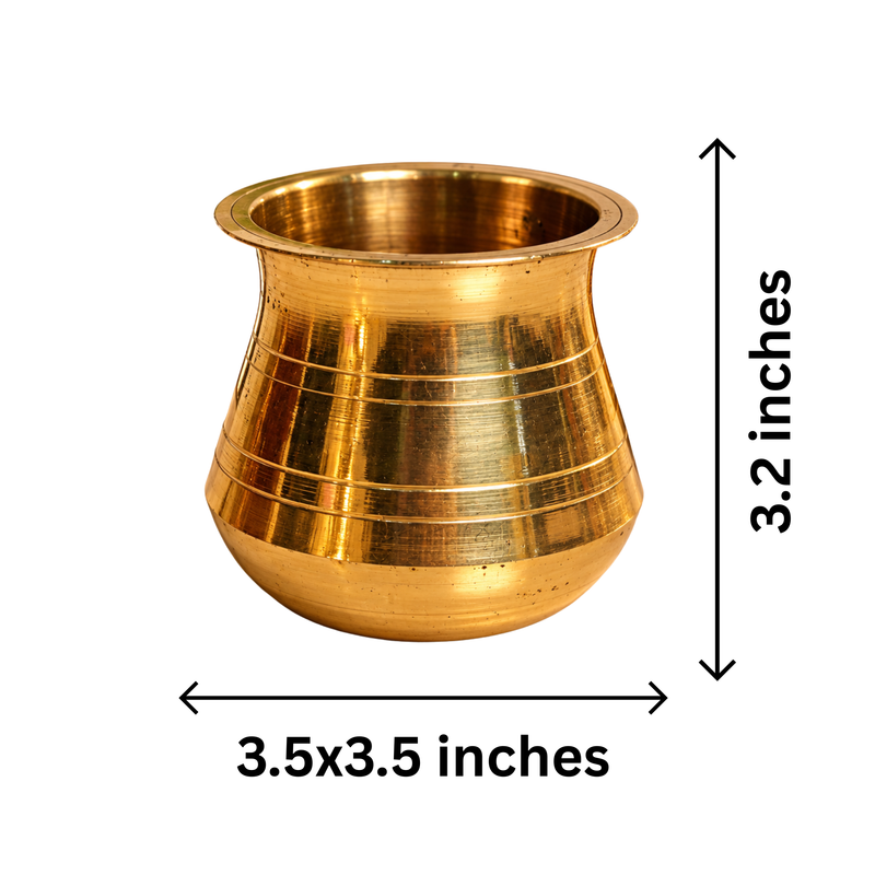 Mahita Collections Traditional Brass Lota for Home Temple 150g