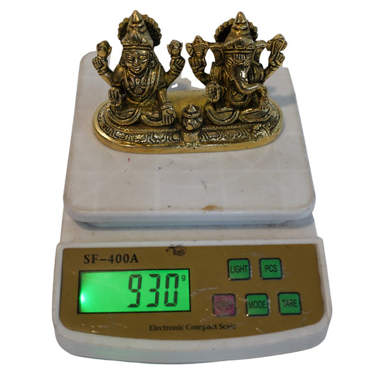 Brass Lakshmi Ganesh Murti for Worship 930g