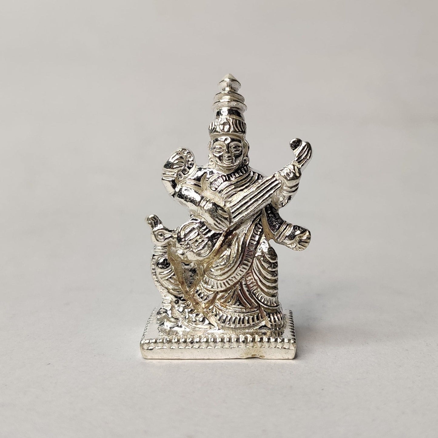 Pure Silver Saraswati Idol