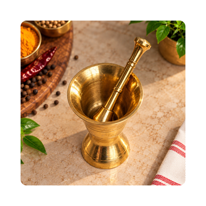 Mahita Collections Antique Miniature Mini Imam Dasta Mortar and Pestle Set 59g