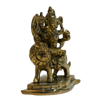 Brass Durga Idol for Home Temple DÃ©cor 408g