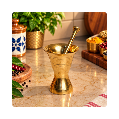 Mahita Collections Antique Miniature Imam Dasta Mortar and Pestle Set 97g