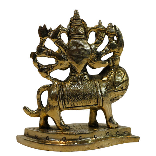 Brass Durga Idol for Home Temple DÃ©cor 408g