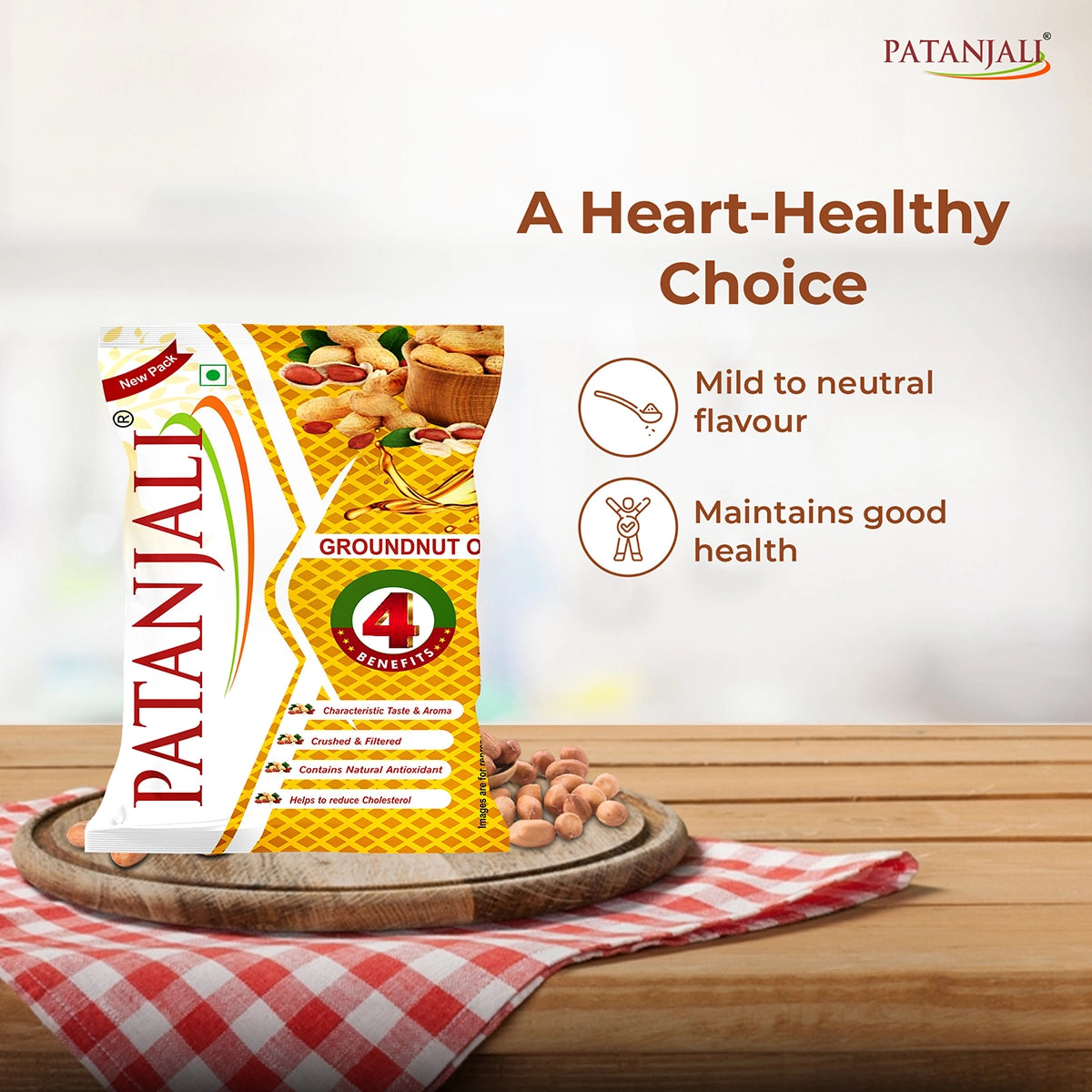 Patanjali Groundnut Oil Pouch