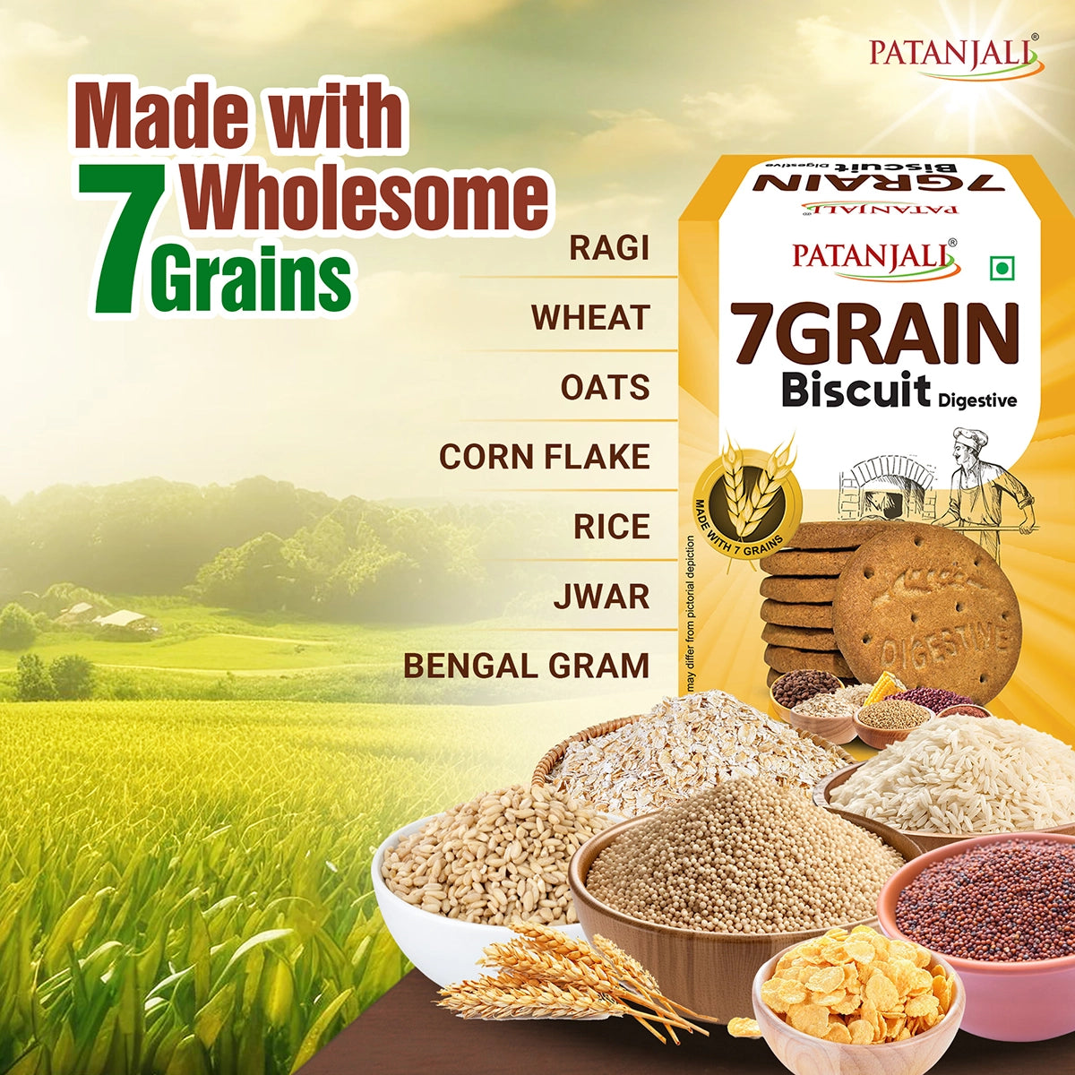 Patanjali 7 Grain Digestive Biscuit