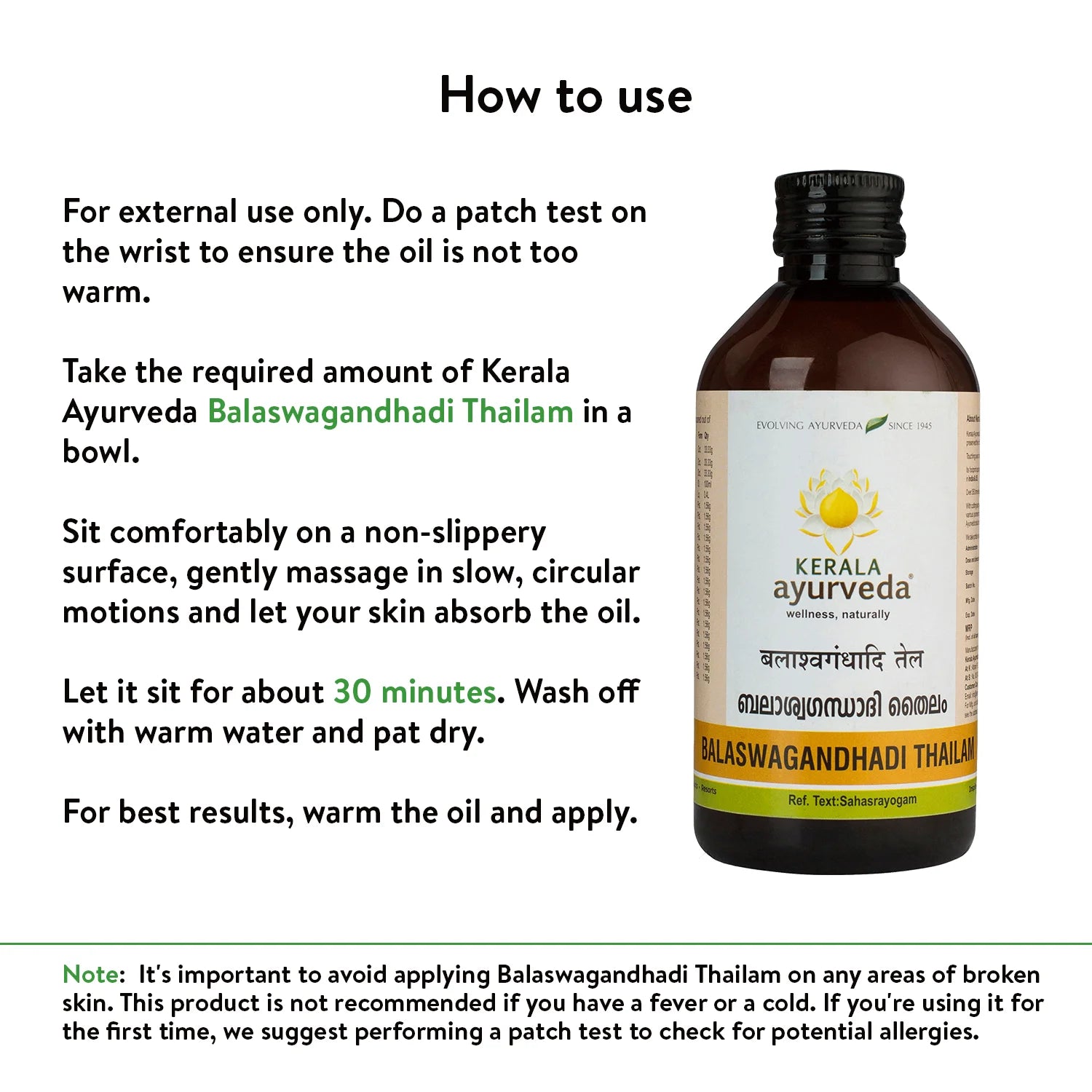 Kerala Ayurveda Balaswagandhadi Thailam 