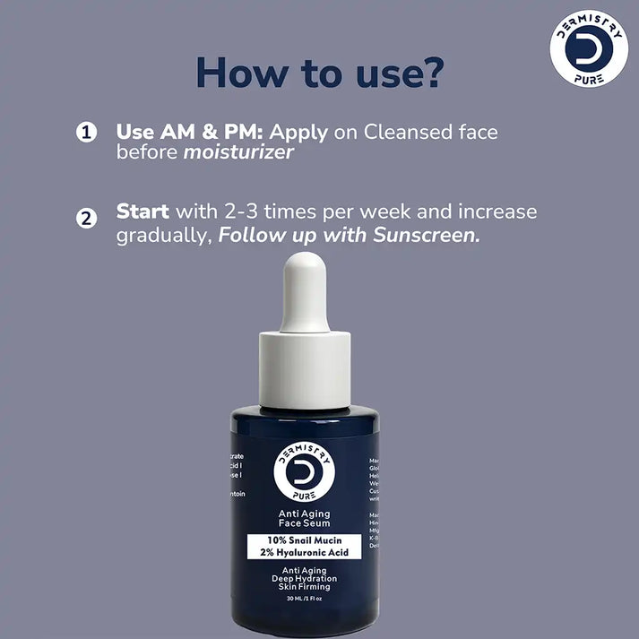 Dermistry Anti-Aging Face Serum for Youthful, Radiant Glowing Skin