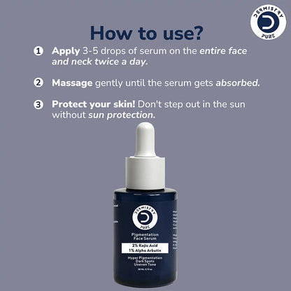 Dermistry 2% Kojic Acid & 1% Alpha Arbutin Serum for Dark Spot
