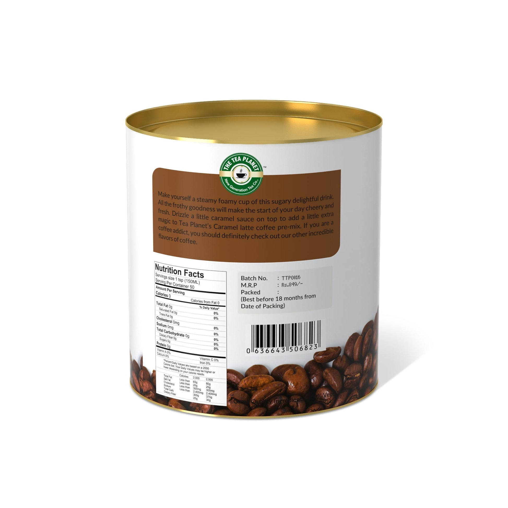 The Tea Planet Caramel Latte Coffee Premix (3 in 1)