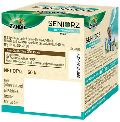 Zandu Seniorz Bone Strength CalC Plus Tablets