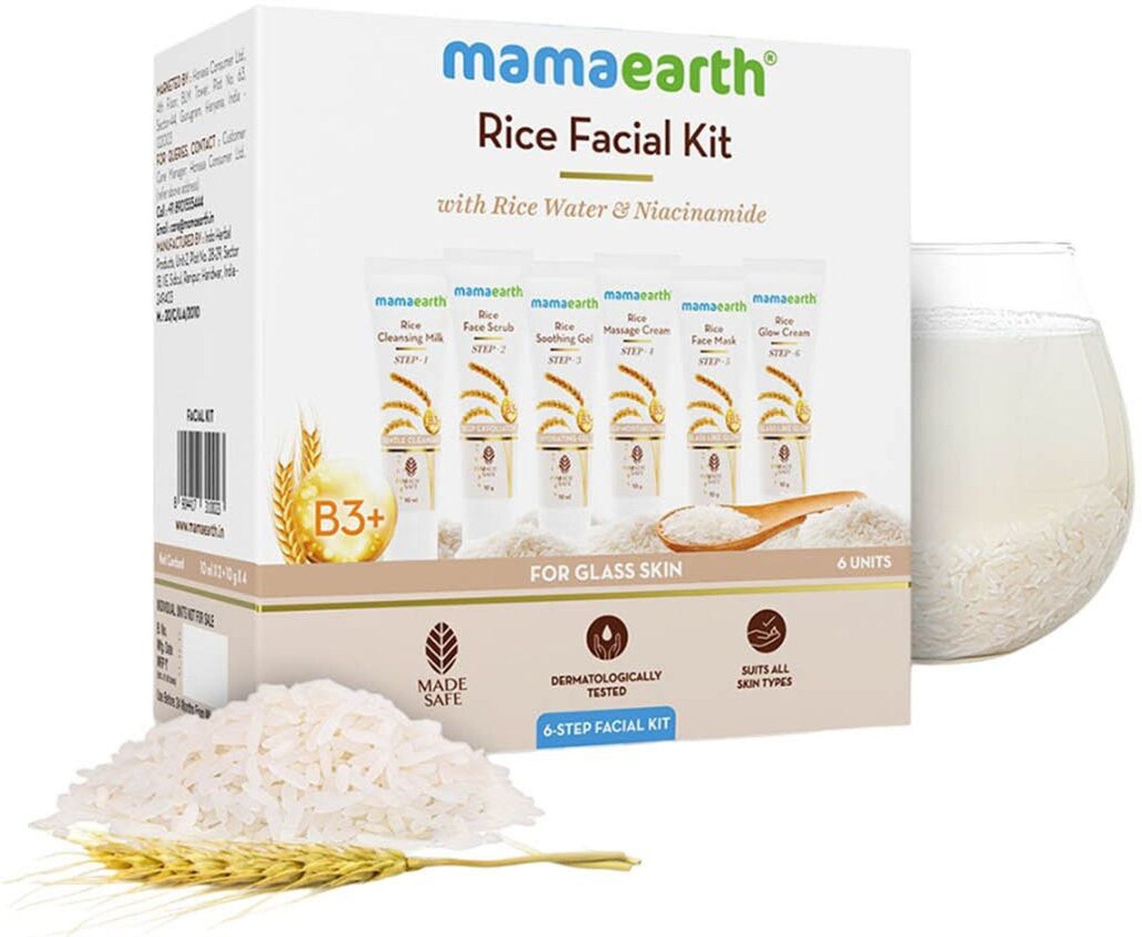 MamaEarth-Rice-Facial-Kit-With-Rice-Water-&-Niacinamide-For-Glass-Skin