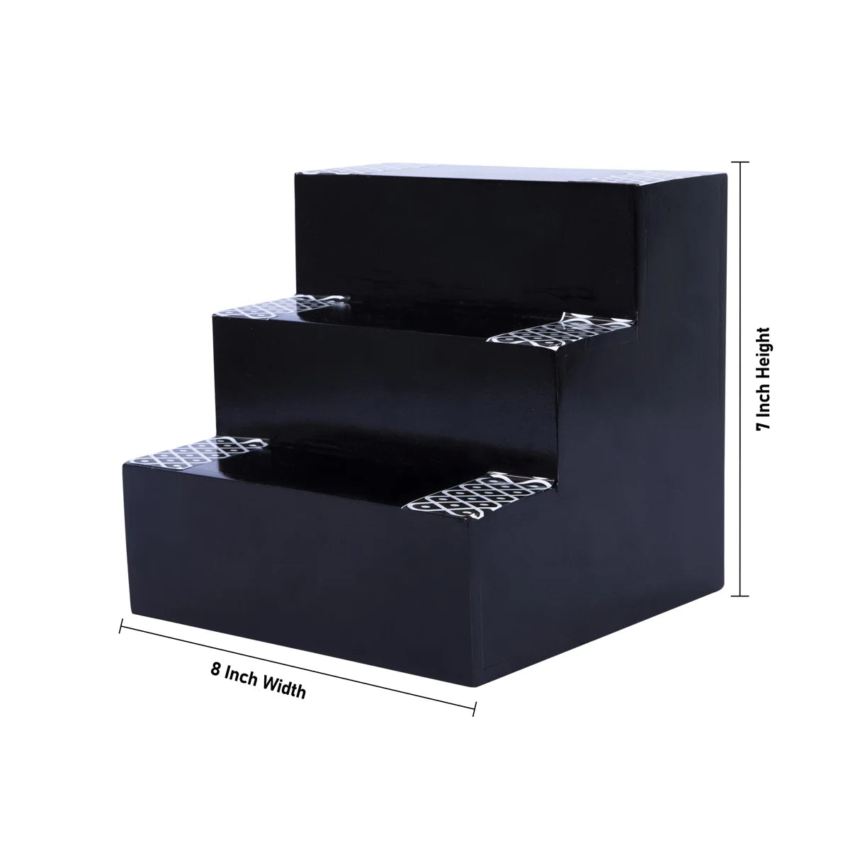 Golu Stand 7 x 8 Inches | Wooden Golu Padi 3 Steps| Golu Stand 3 Steps for Pooja