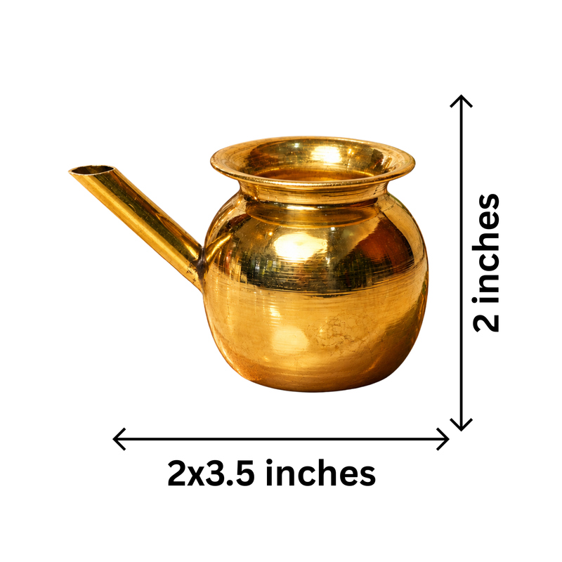 Mahita Collections Brass Lota with Spout Traditional Kalash