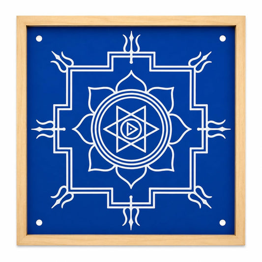 Rangly Durga Namaskar Mandala Yantra, Wooden Stencil