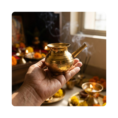 Mahita Collections Brass Karwa Chauth Kalash Lota 126g
