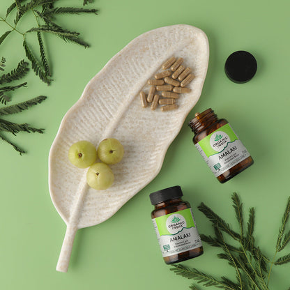 Organic India Amalaki Capsule bottle - PUSHMYCART