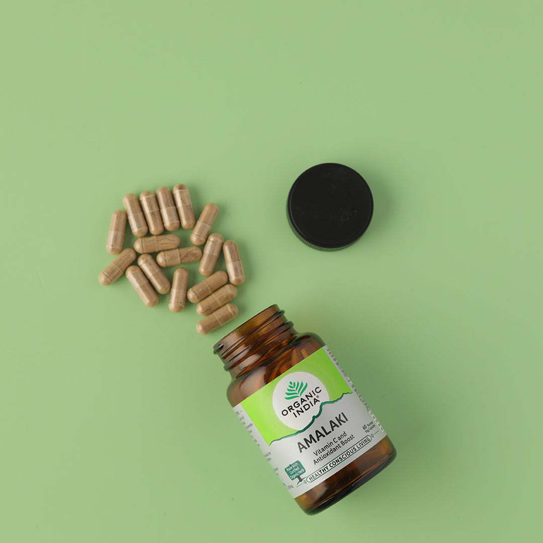 Organic India Amalaki Capsule bottle - PUSHMYCART
