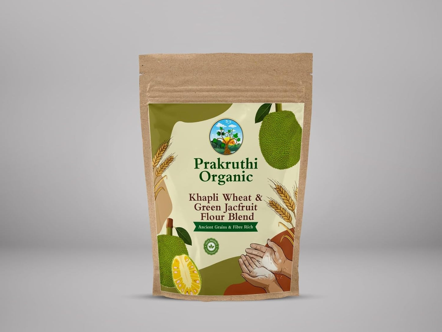 Prakruthi Organic Khapli Wheat &amp; Green Jackfruit Flour Blend