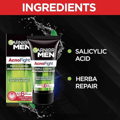 Garnier Men Acno Fight Pimple Clearing Whitening Cream - PUSHMYCART