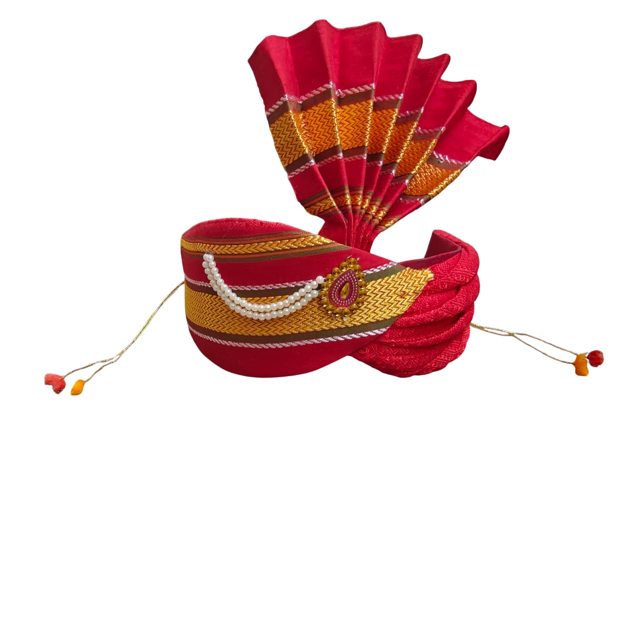 Ganesh Feta Mukut (Turban, Khun, Red)