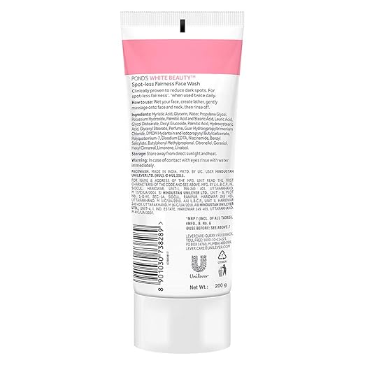 Pond's White Beauty Spot Less Fairness Face Wash, Removes Dead Skin And Dark Spots