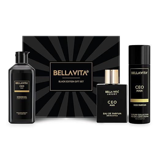 Bella Vita Luxury Black Edition Gift Set with CEO Man EDP Perfume