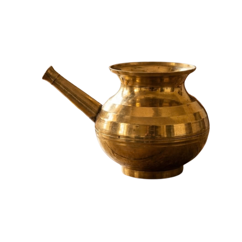 Mahita Collections Brass Karwa Chauth Lota Traditional Pital Kalash 277g