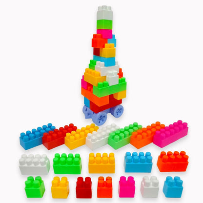 Toyshine Building Blocks with Wheels for Kids
