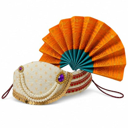 HALDI MEHENDI SHAADI Ganpati Mukut White