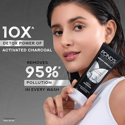 Pond's Bright Miracle Detox Facewash | 10X Power of Activated Charcoal