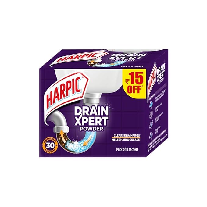 Harpic DrainXpert Drain Cleaner Powder