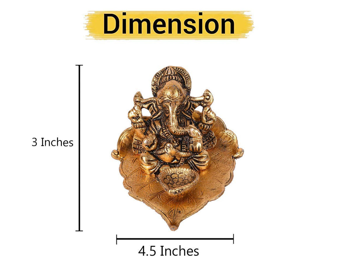 Collectible India Return Gift Ganesh Idol on Leaf