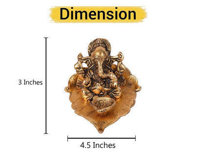 Collectible India Return Gift Ganesh Idol on Leaf