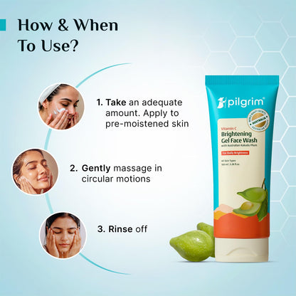 Pilgrim Australian Vitamin C Brightening Gel Face Wash