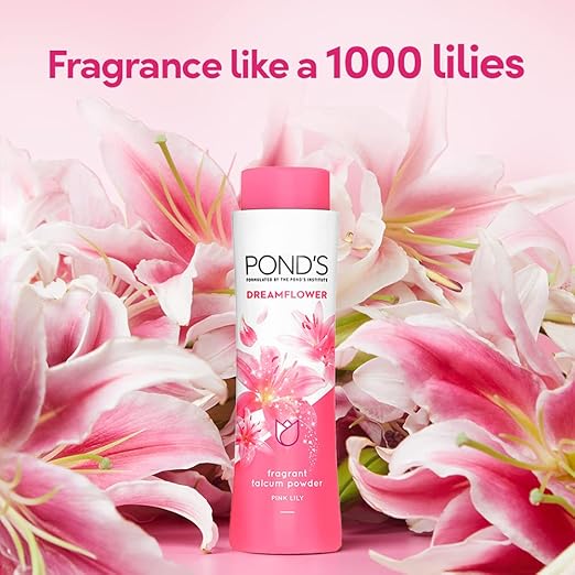 Ponds Dreamflower Pink Lily Fragrant Talcum Powder