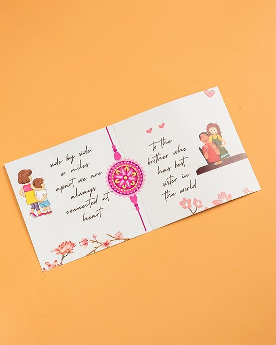 Gifticon Set of 4 Rakhi with Chocolate for Brother