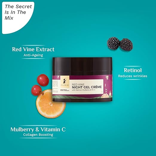 Pilgrim French Red Vine and Retinol Youthfull Glow Night Gel Creme