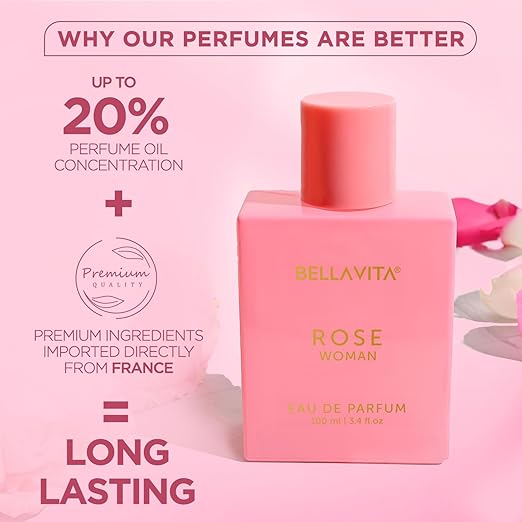 Bella Vita Luxury Men & Women Edt Fresh, Rose Edp Liquid Perfumes Combo