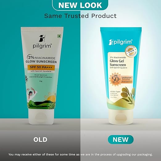 Pilgrim 2% Niacinamide Glow Sunscreen SPF 50 ++++ with Spanish Squalane