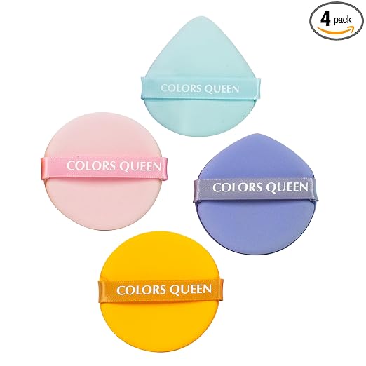 Colors-Queen-Pack-of-4-Makeup-Puffs-with-Powder